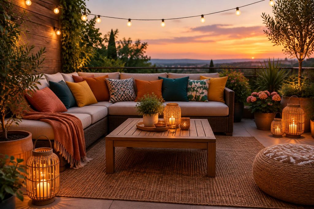 Déco pour terrasse : idées, matériaux et règles de mise en scène